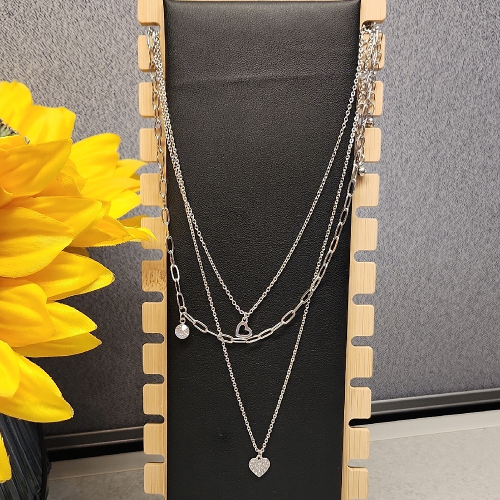 Maurices Silver Tone 3 Piece Necklace Set NWT